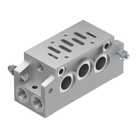 Festo Manifold Sub-Base With 90 Degree Connections NAVW-1/4-1-ISO NAVW-1/4-1-ISO